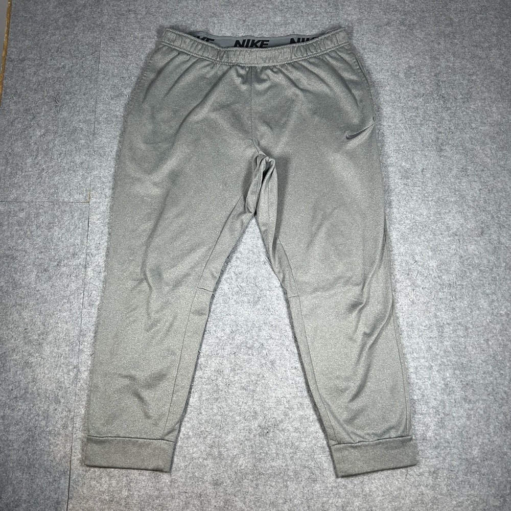 Nike Therma-Fit Sweatpants Mens XL(32x30) Grey Joggers Fleece Athletic Tapered